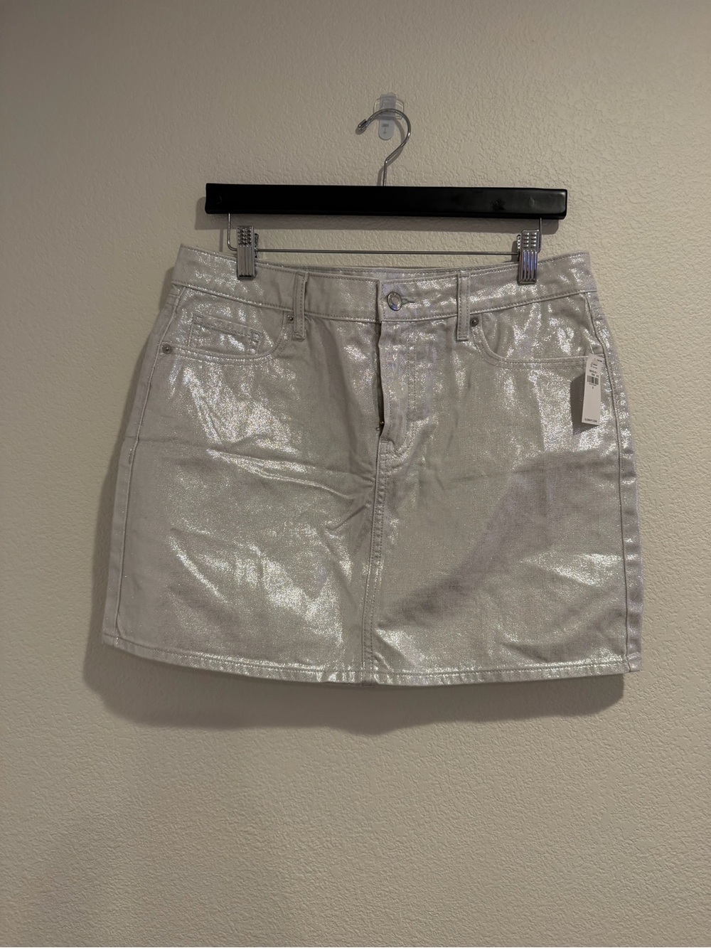 NWT Old Navy | Metalic Silver Skirt - Size 8
